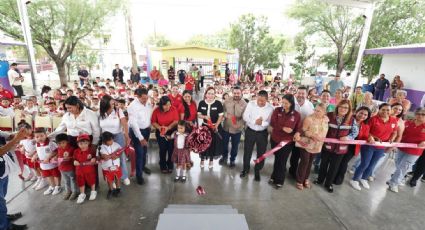 Carmen Lilia Canturosas entrega obras de infraestructura educativa en Nuevo Laredo