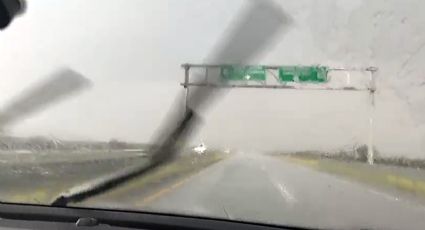 Granizada en la Cuesta de Mamulique obliga a conductores a detenerse para evitar accidentes | VIDEO