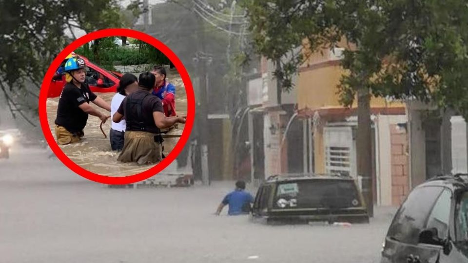 Fuertes lluvias en Tamaulipas.