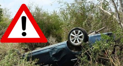 Hombre que iba a Monterrey vuelca aparatosamente junto con su perro; este es su estado de salud