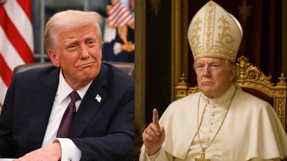 Donal Trump publica foto como papa