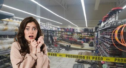 Estantes colapsan en tienda de artículos chinos; caen sobre familia