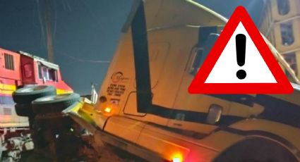 Tren embiste brutalmente a trailero; así quedó la pesada unidad