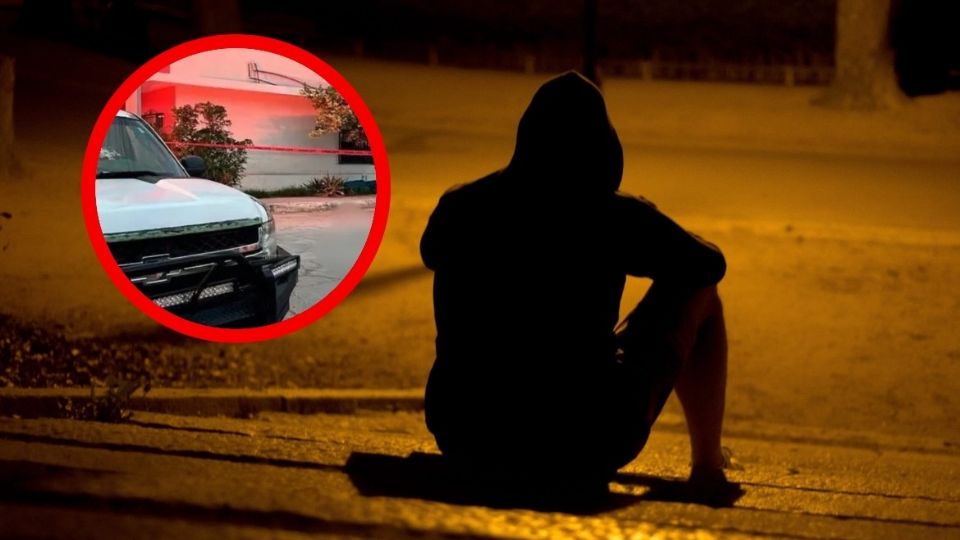 Un hombre salió por la puerta falsa.