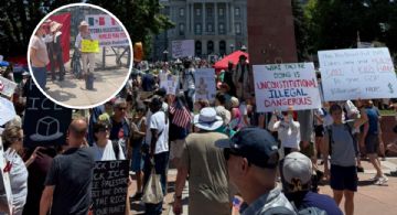 Trasladan protestas del 'No Kings' a la embajada de EU en México | VIDEO