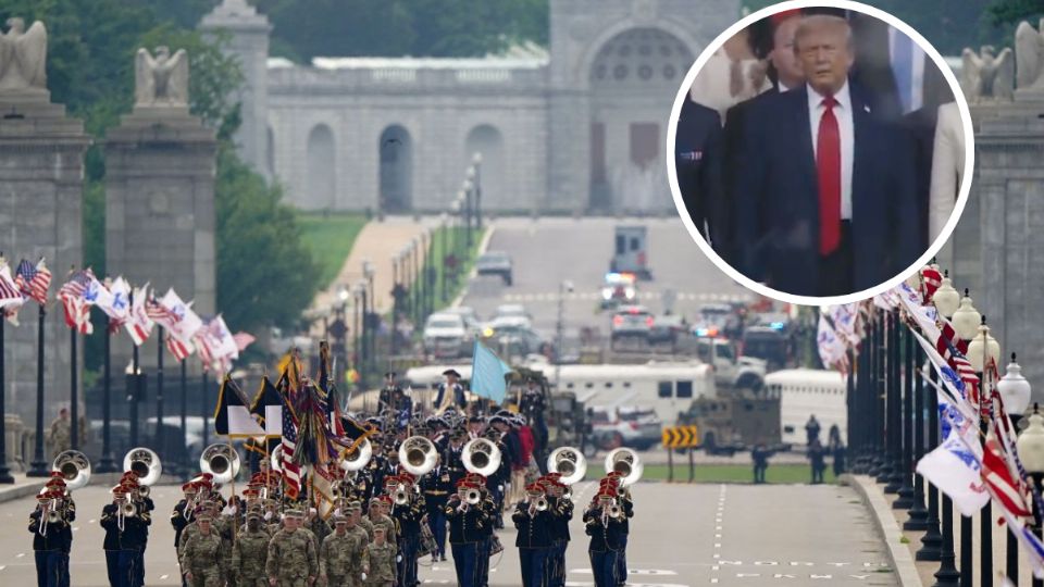 Donald Trump encabeza el desfile para conmemorar los 250 años del Ejército de EU