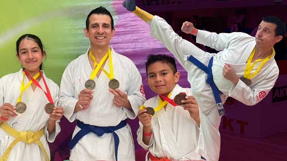 Gerado Sánchez además de papá es karateca y odontólogo en Nuevo Laredo