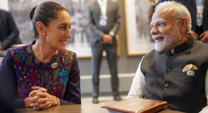 Claudia Sheinbaum se reúne con el primer ministro de la India, Narendra Modi, en la Cumbre del G7