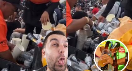 Captan a vendedores de cerveza llenando vasos con agua sucia; fue en evento NASCAR en CDMX | VIDEO