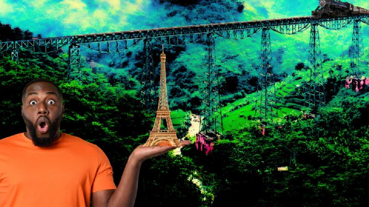 Este es el puente ferroviario más alto del mundo; mide más que la Torre Eiffel