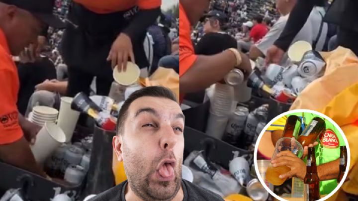 Captan a vendedores de cerveza llenando vasos con agua sucia; fue en evento NASCAR en CDMX | VIDEO