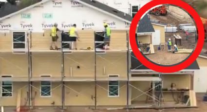 ¿Lo saben hacer? Captan a estadounidenses trabajando como albañiles | VIDEO