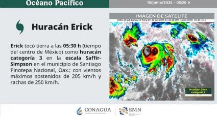 Huracán Erick toca tierra en Oaxaca y Guerrero como categoría 3; causa derrumbes, lluvias e inundaciones