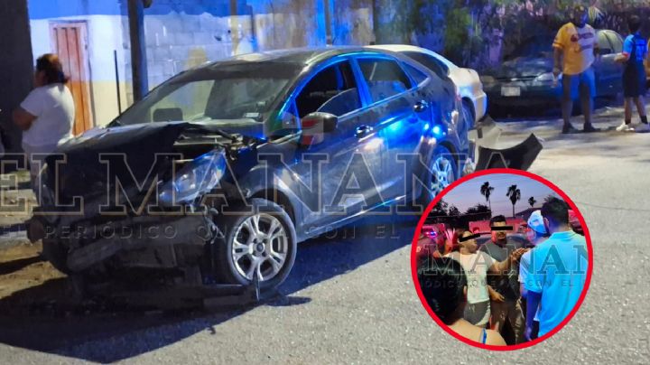 Chocan y dejan a 2 niños heridos en la colonia Los Cántaros; casi se agarran a golpes por el accidente