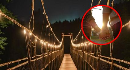 ¿Buscas una cita romántica perfecta?; conoce el lugar con puentes colgantes iluminados en el bosque
