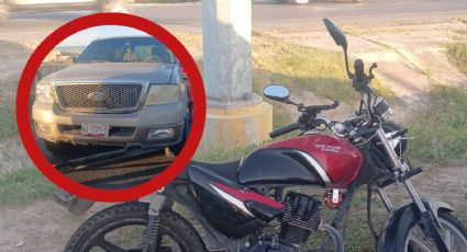 Camioneta embiste a Lorenzo en su moto en el Bulevar Colosio y lo mandan al hospital