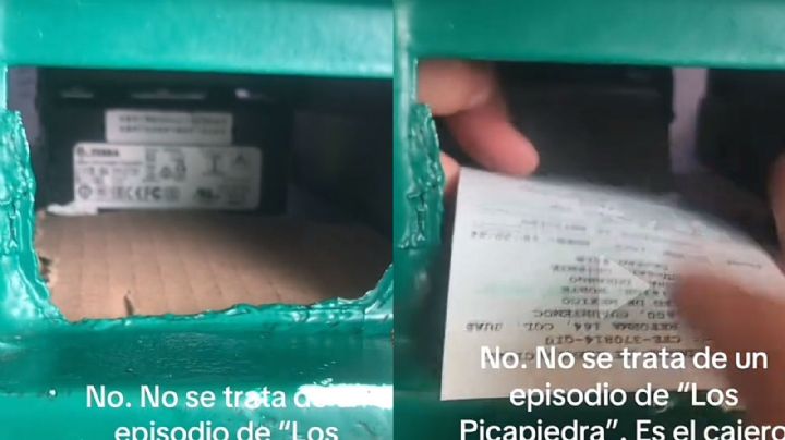 ‘Cajero automático’ de la CFE atiende con una persona adentro; se le ve la mano | VIDEO