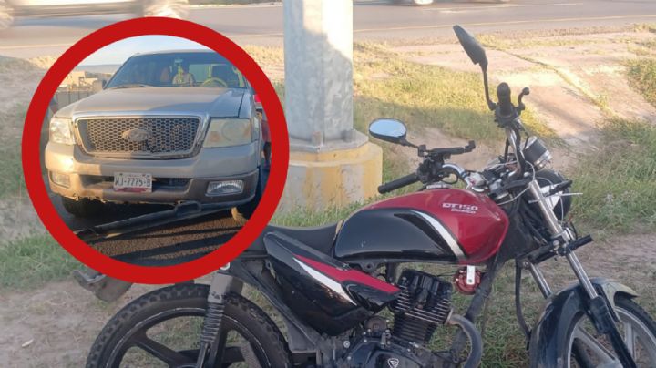 Camioneta embiste a Lorenzo en su moto en el Bulevar Colosio y lo mandan al hospital