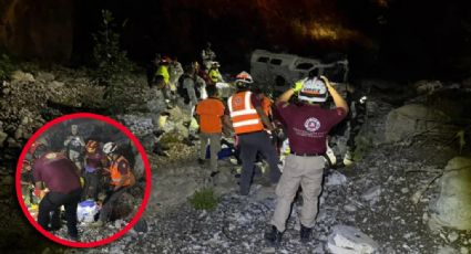 Volcadura de patrulla deja a 5 elementos de la Guardia Nacional lesionados en carretera de Nuevo León