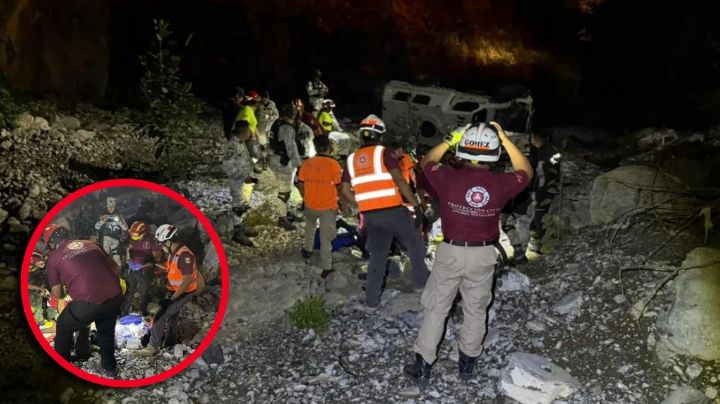 Volcadura de patrulla deja a 5 elementos de la Guardia Nacional lesionados en carretera de Nuevo León