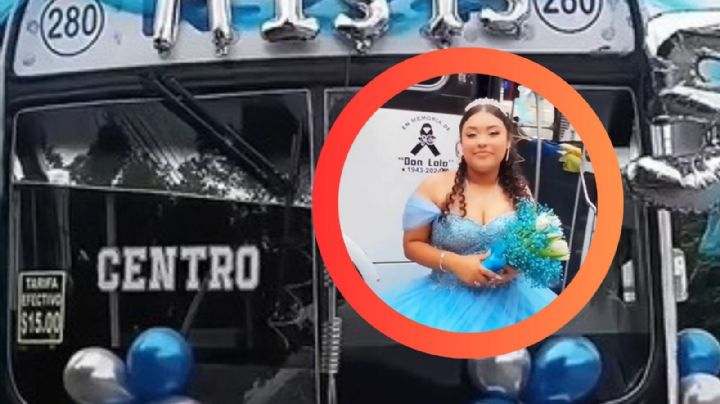 Quinceañera de Nuevo León conmueve al llegar en camión urbano; su abuelito fue el chofer | VIDEO