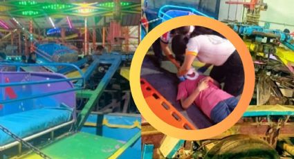 Se desprende silla de juego mecánico en la Expo Guadalupe en Nuevo León; hay dos heridos
