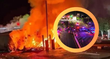 Tráiler se estrella contra caseta de cobro y provoca incendio; reportan tres muertos | VIDEO