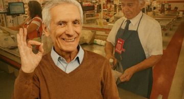 Esto es lo que gana a la semana un abuelito 'paquetero' en el supermercado