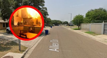 Arde casa en Laredo; bomberos y policías evacúan a vecinos del lugar