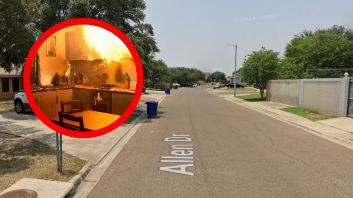 Arde casa en Laredo; bomberos y policías evacúan a vecinos del lugar