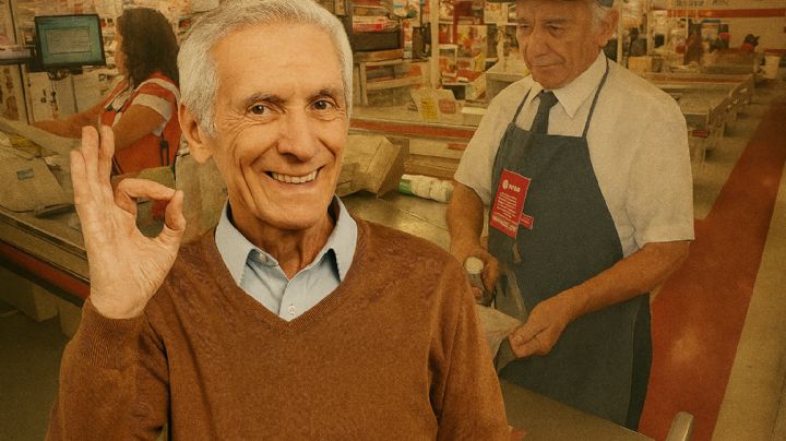 Esto es lo que gana a la semana un abuelito 'paquetero' en el supermercado