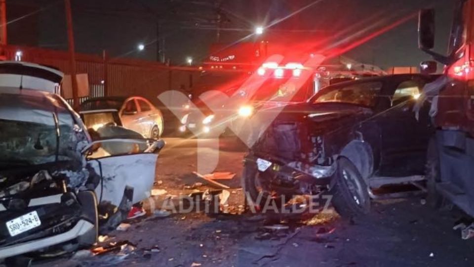 Tremendo choque en la carretera libre Monterrey - Nuevo Laredo