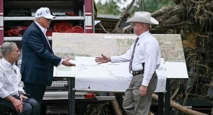 Donald Trump llega a la zona de la tragedia de las inundaciones en Texas