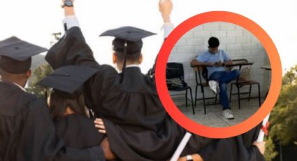 Axel se queda sin foto de graduación por adeudo, pero esta imagen viral lo devolvió al festejo