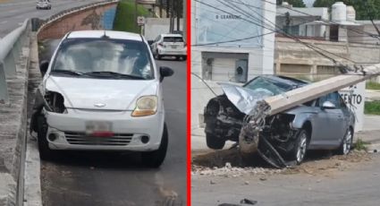 Accidentes de verano en Tamaulipas: 2 autos chocados y un joven motociclista muerto