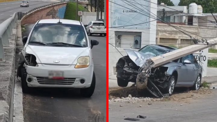 Accidentes de verano en Tamaulipas: 2 autos chocados y un joven motociclista muerto