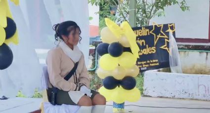 Yaquelin fue la única alumna durante 3 años en una telesecundaria; su graduación conmueve en redes