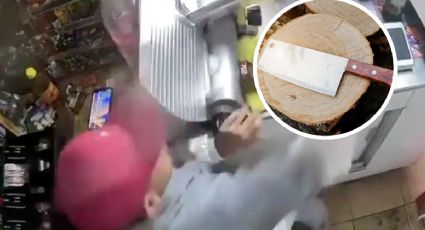 Tendero saca el machete y evita asalto; momento se vuelve viral en redes | VIDEO