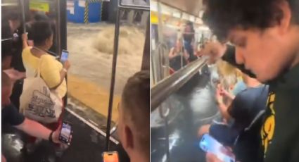 Lluvias inundan el metro de Nueva York; personas quedan atrapadas | VIDEO