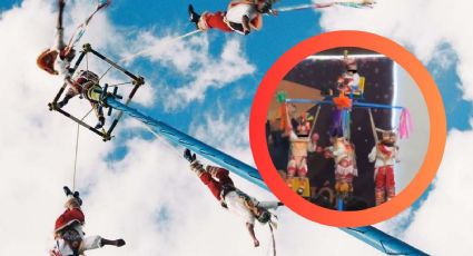 Voladores de Papantla en miniatura; niños conmueven las redes con su acto escolar | VIDEO