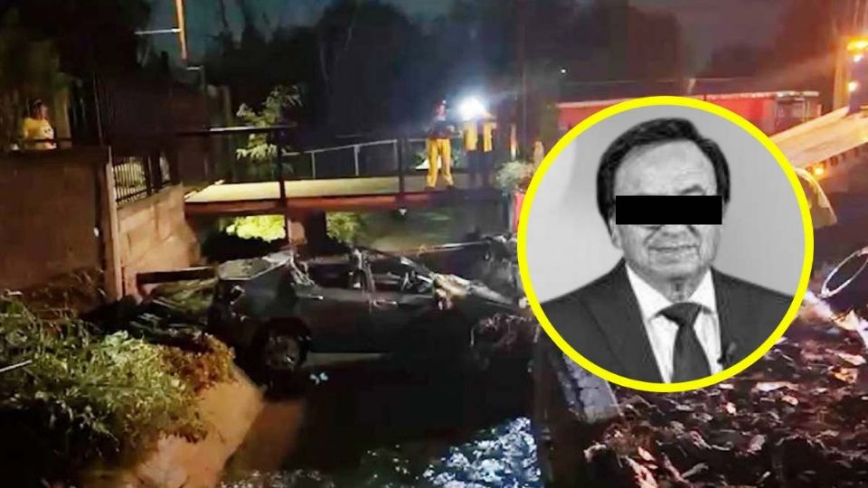 La creciento arrastró el auto de maestro con él en su interior