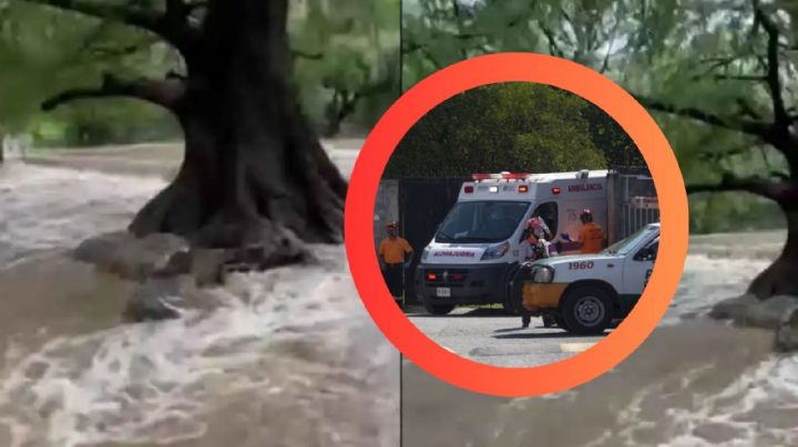 Niño y su perrito escapan de morir ahogados en Nuevo León; el rescate termina en mordida | VIDEO