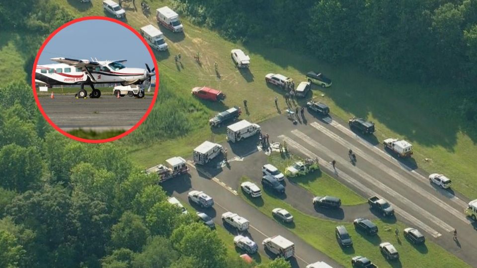 El percance ocurrió en una zona de prácticas y en el avión iban cerca de 14 personas