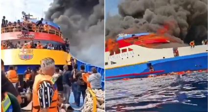 Barco de pasajeros arde en llamas; hay cinco muertos y cientos de evacuados | VIDEO