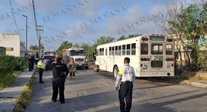 Nuevo Laredo: camión urbano se incendia del motor con pasajeros a bordo por la Venezuela | FOTOS 