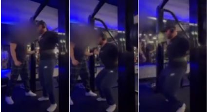 MOMENTO EXACTO en que un hombre se rompe las piernas mientras entrenaba en un gimnasio