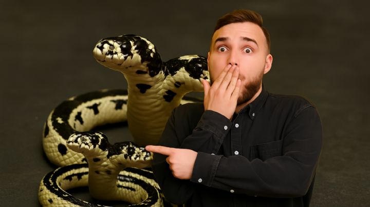 Esta serpiente con dos cabezas desafía la naturaleza y sobrevive contra todo pronóstico | FOTOS