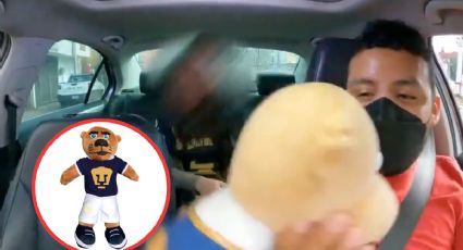 ¿Infidelidad de aficionada de Pumas?; regaló su peluche por los celos de su novio | VIDEO