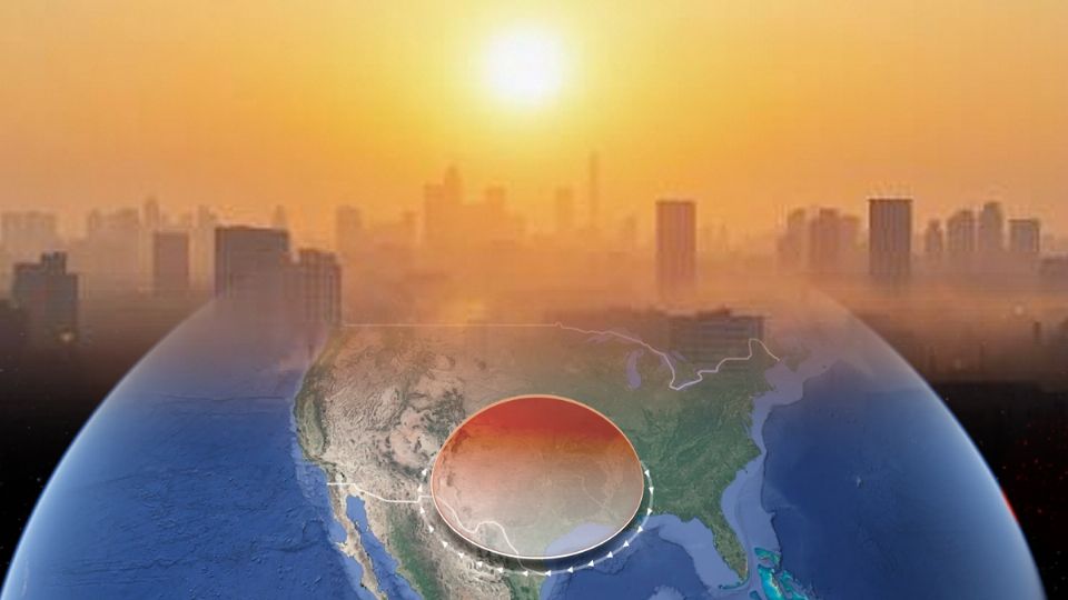 Domo de calor sobre Texas.
