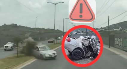 MOMENTO EXACTO en el que muere pareja en San Nicolás; un tráiler destrozó su auto | VIDEO